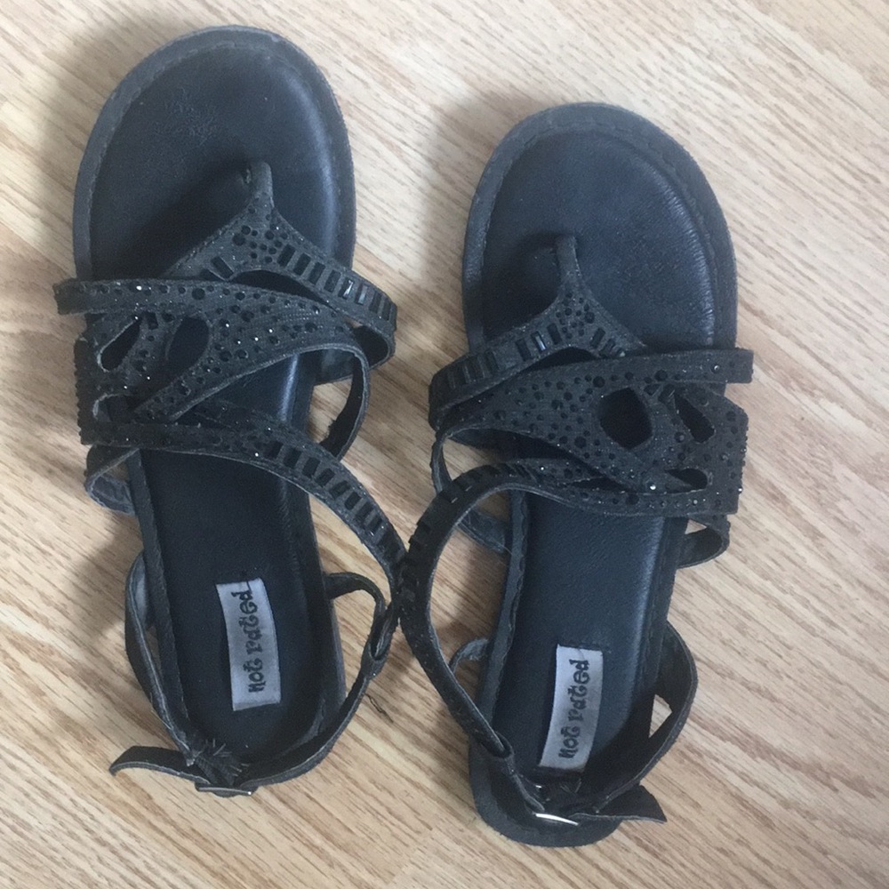 Black studded sandals